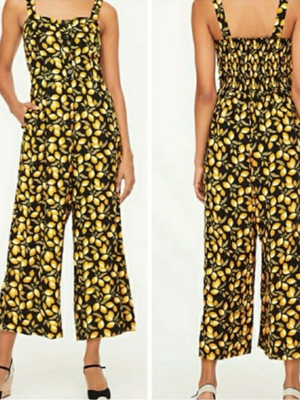 LOFT Lemon-Print Jumpsuit